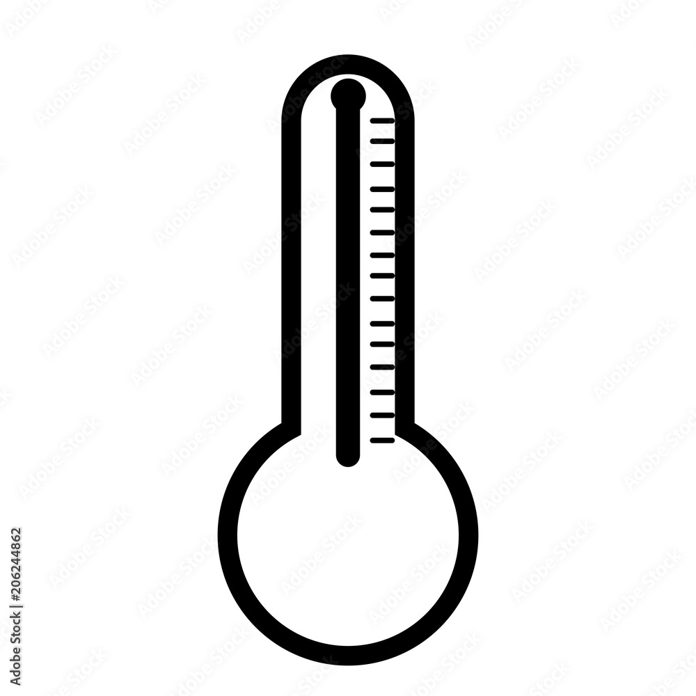 Isolated thermometer icon. Hot temperature concept
