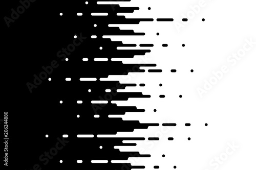 Halftone gradient lines Speed abstract pattern Isolated object on white background vector illustration