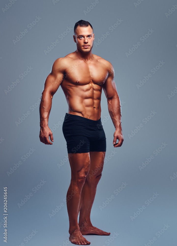 Foto Stock Full body image of male bodybuilder. | Adobe Stock