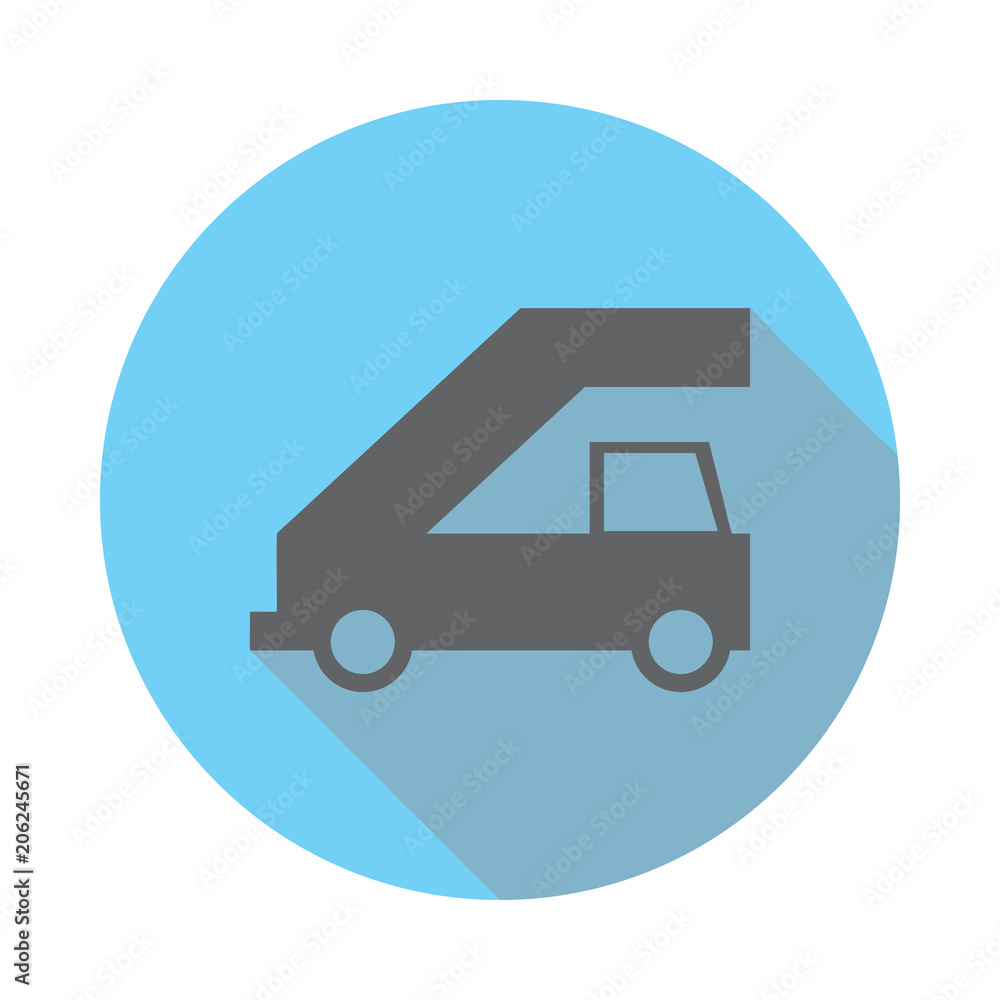 Gangway of plane gangplank icon. Elements of airport in flat blue colored icon. Premium quality graphic design icon. Simple icon for websites, web design, mobile app, info graphics Gangway of plane gangplank icon. Elements of airport in flat blue colored icon. Premium quality graphic design icon. Simple icon for websites, web design, mobile app, info graphics