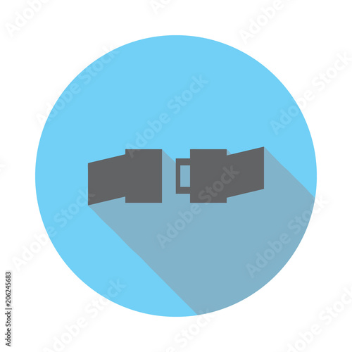 Seat belt icon. Elements of airport in flat blue colored icon. Premium quality graphic design icon. Simple icon for websites, web design, mobile app, info graphics