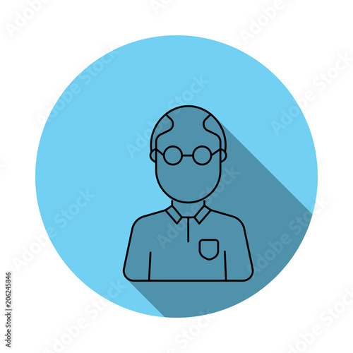 Teacher avatar icon. Elements of avatar in flat blue colored icon. Premium quality graphic design icon. Simple icon for websites, web design, mobile app, info graphics © gunayaliyeva