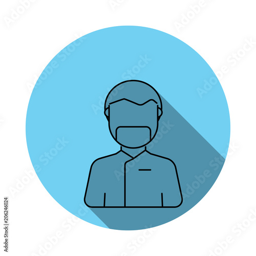 Medical surgery doctor avatar icon. Elements of avatar in flat blue colored icon. Premium quality graphic design icon. Simple icon for websites, web design, mobile app