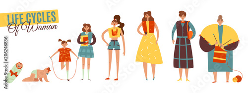 Life Cycles Of Woman Set