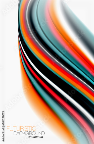 Rainbow color waves  vector blurred abstract background