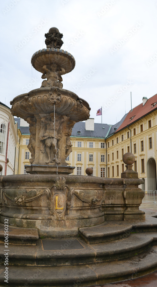Fountain in the center.Czech Republic