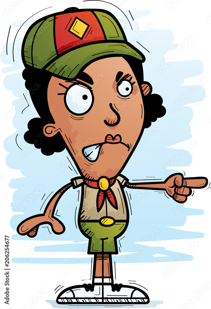 Angry Cartoon Black Woman Scout Angry Cartoon Black Woman Scout