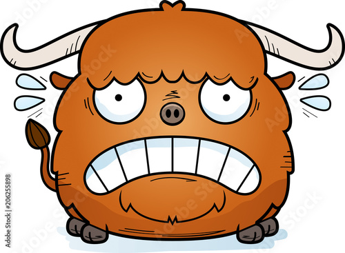 Scared Cartoon Yak