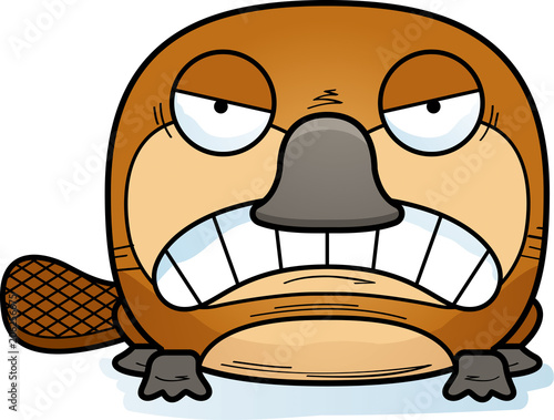 Cartoon Angry Platypus