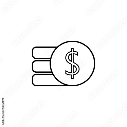 cent penny line icon. Element of bankig icon for mobile concept and web apps. Thin line cent penny icon can be used for web and mobile