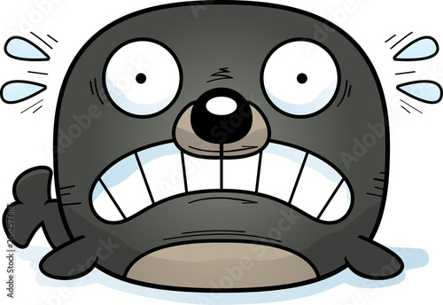 Scared Cartoon Seal