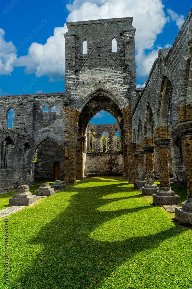 The unfinished church in St. George's, Bermuda.