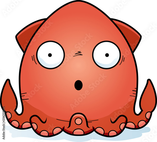Surprised Cartoon Squid