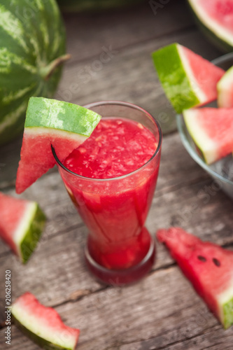 Watermelon juice drink in glass