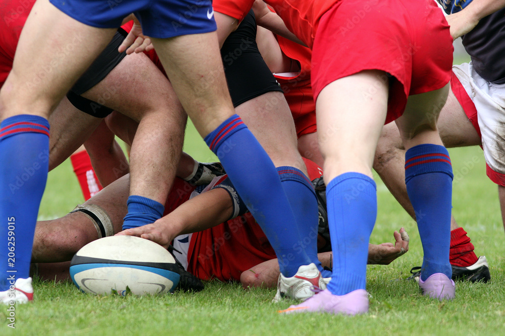 Ballon de rugby, phase de rugby et ovale, sport Ballon de rugby, phase de rugby et ovale, sport