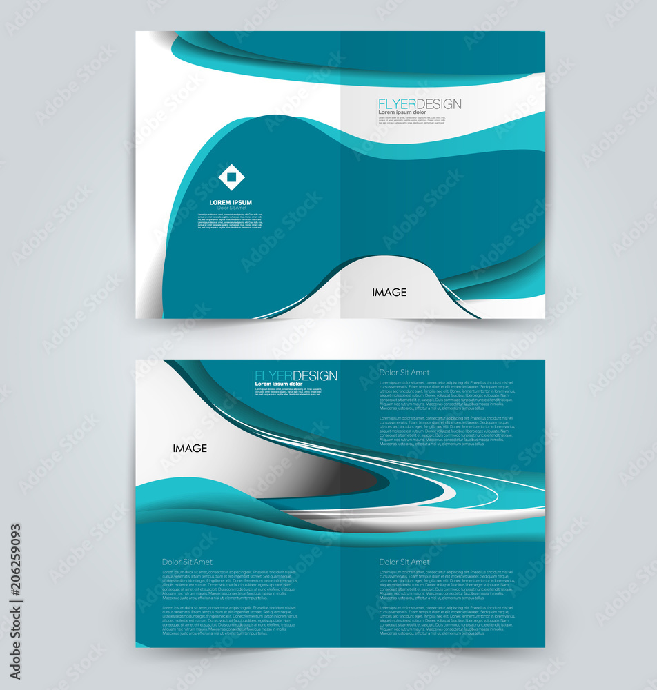 Abstract flyer design background. Brochure template. Can be used for magazine cover, business mockup, education, presentation, report. Blue color. Abstract flyer design background. Brochure template. Can be used for magazine cover, business mockup, education, presentation, report. Blue color.