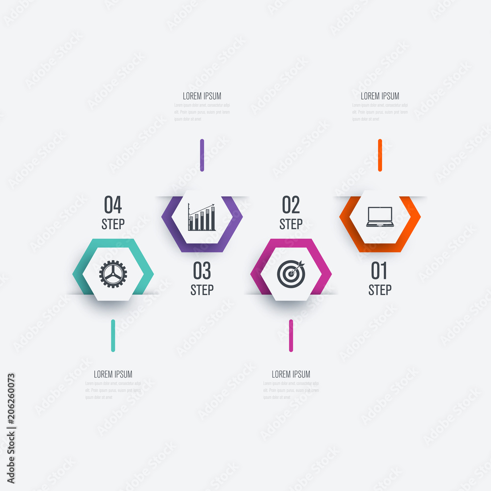 Vector illustration infographics 4 options Vector illustration infographics 4 options