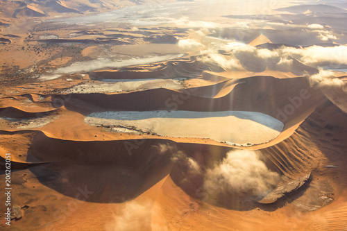 Konstfotografi Aerial view of the Sossusvlei desert in the Namib Naukluft National Park, Namibia