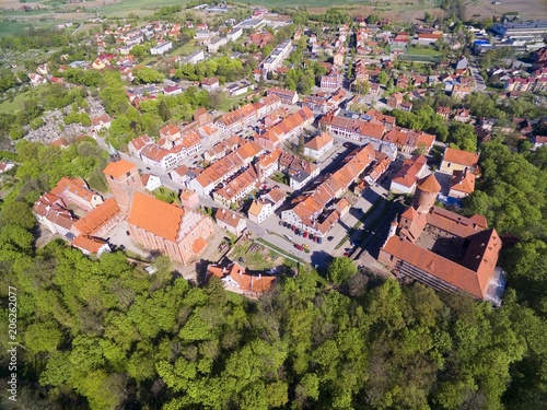 Aerial view of medieval Res...