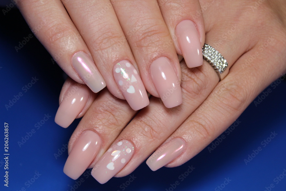 stylish manicure with a design stylish manicure with a design