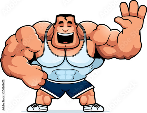 Cartoon Trainer Waving