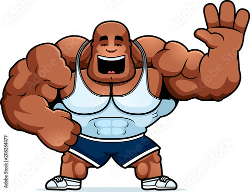 Cartoon Trainer Waving
