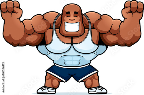 Cartoon Trainer Celebrating