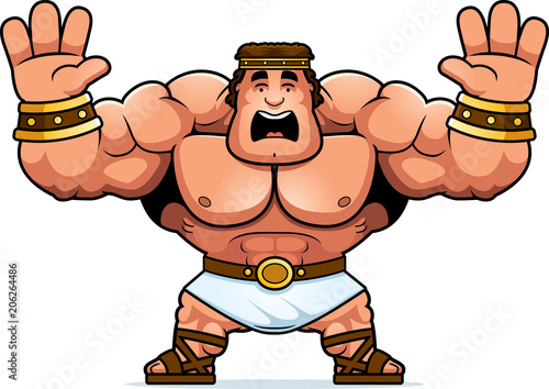 Cartoon Hercules Scared