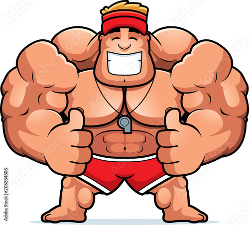 Cartoon Lifeguard Thumbs Up