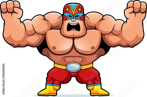 Cartoon Luchador Angry