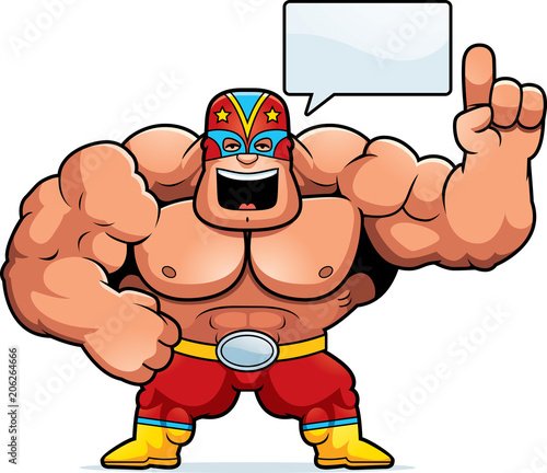 Cartoon Luchador Talking