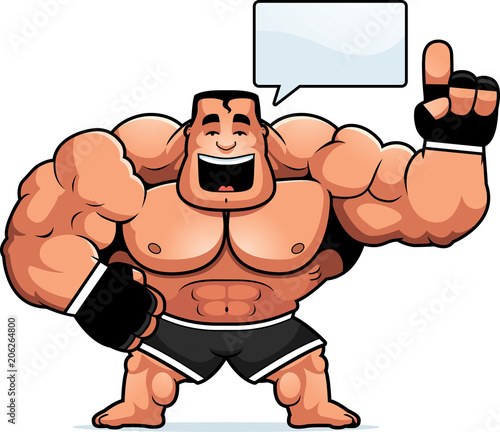 Cartoon MMA Fighter Talking