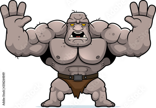 Cartoon Ogre Scared