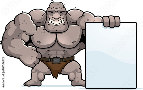 Cartoon Ogre Sign