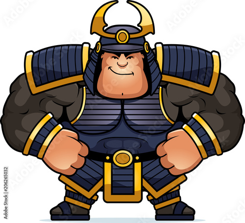 Cartoon Samurai Confident