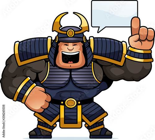 Cartoon Samurai Talking