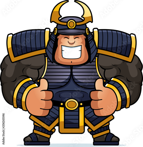 Cartoon Samurai Thumbs Up