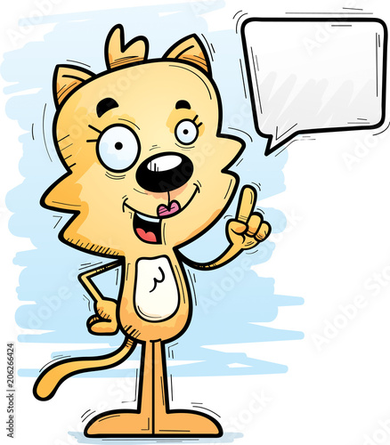 Cartoon Female Cat Talking