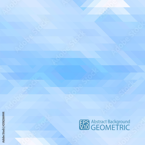 Abstract light blue background of triangles. Vector. For printing, web, packaging, design