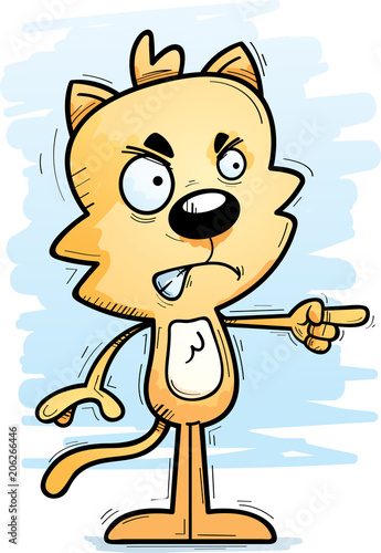 Angry Cartoon Male Cat
