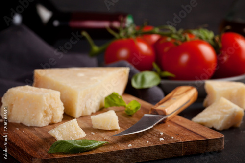 Traditional italian cheese parmesan