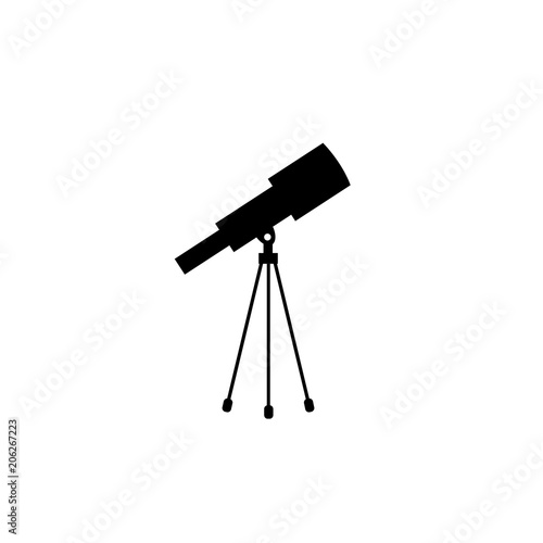 Telescope icon vector, solid illustration