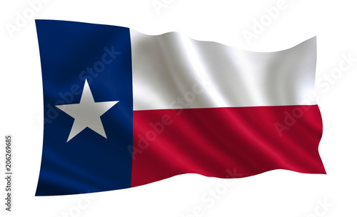 Flag of the state Texas. A series of 