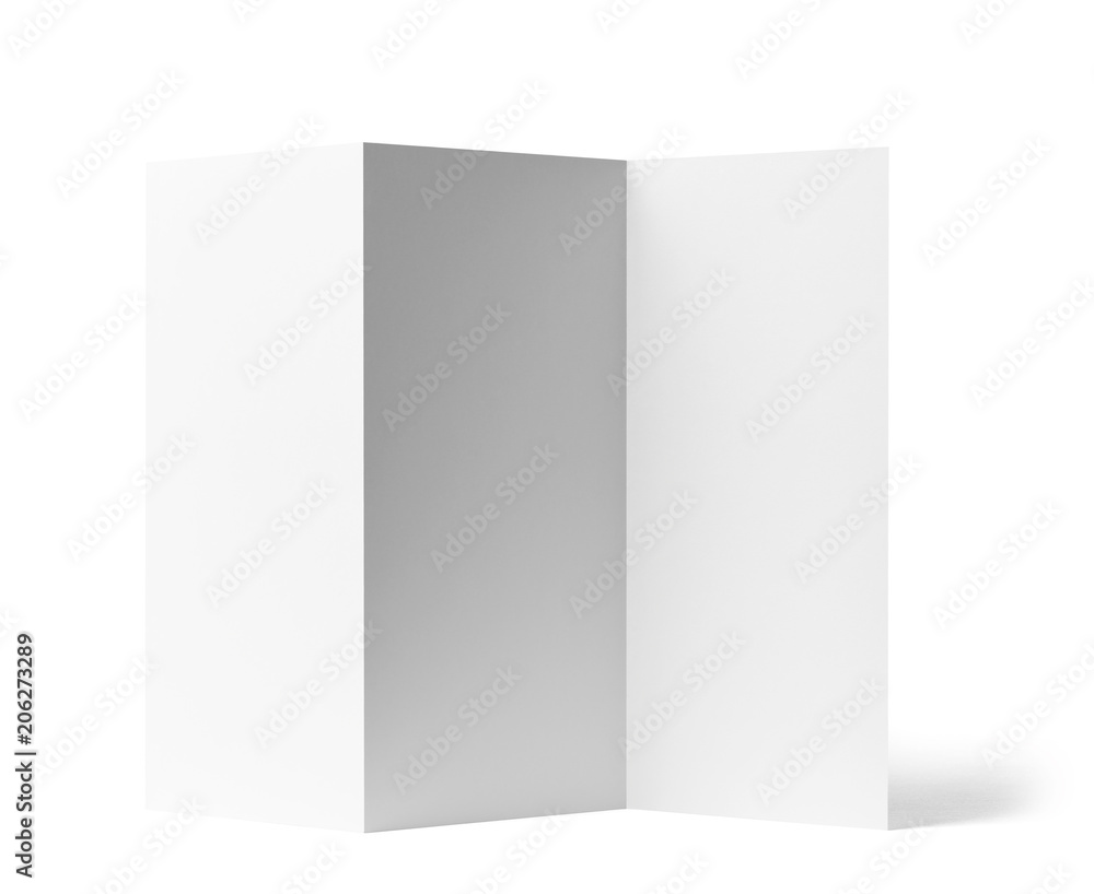folded leaflet white blank paper template book