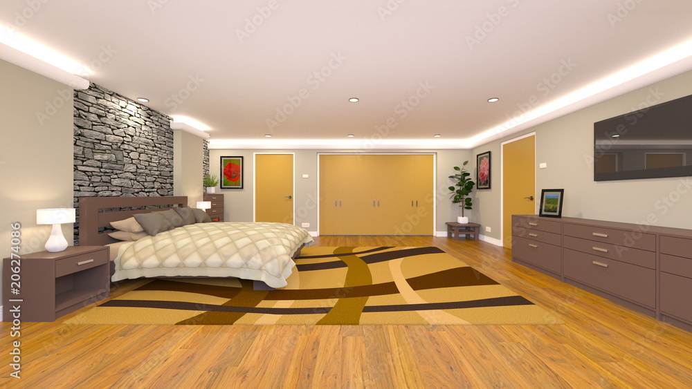 Fototapeta premium ベッドルーム