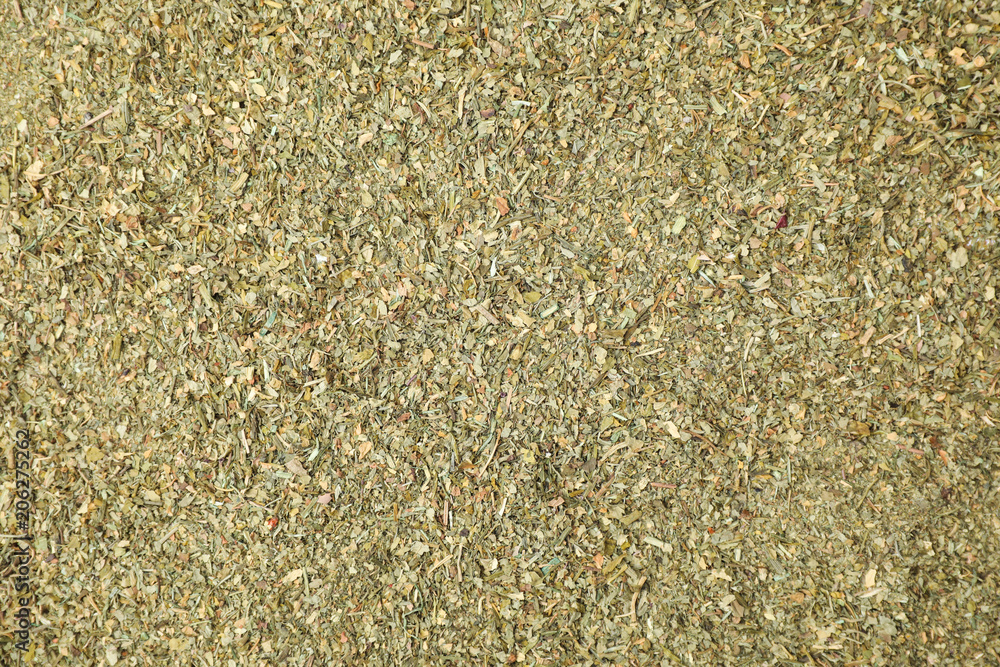 Dried parsley as background, top view Dried parsley as background, top view