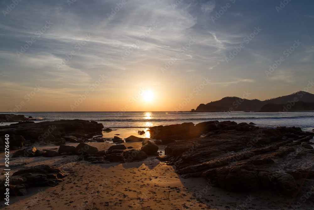 paradise on the beach, a beautiful sunset in san juan del sur paradise on the beach, a beautiful sunset in san juan del sur