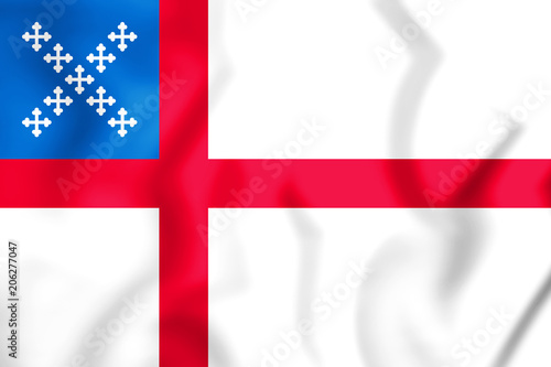 3D Flag of Episcopal Church (United States). photo