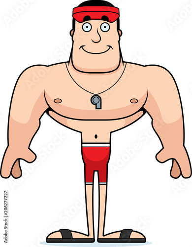 Cartoon Smiling Lifeguard