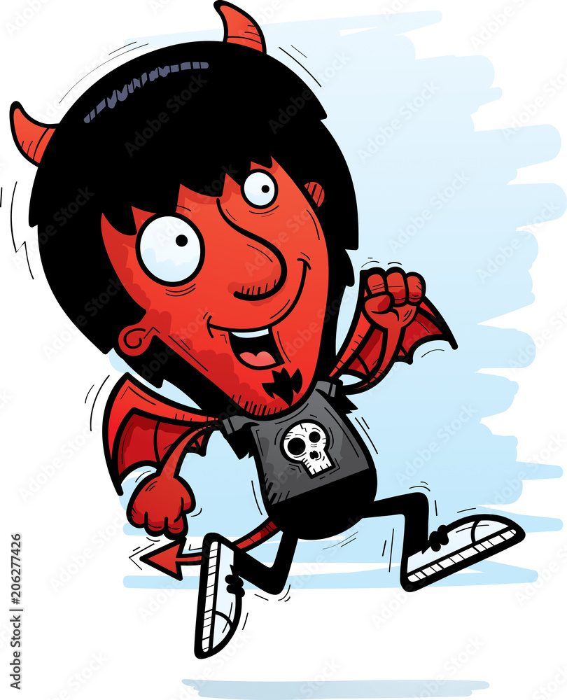 Cartoon Demon Running Cartoon Demon Running
